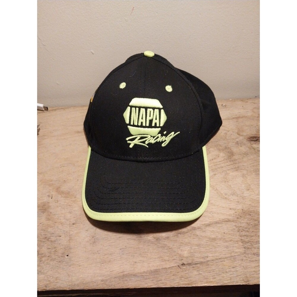 Napa Racing Hat Adjustable. Black And Neon Yellow